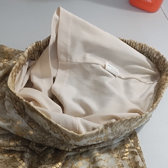 Solitaire Swim Cream & Gold Sheer Animal Print Pool Party Cruise Pants - Picture 3 of 13